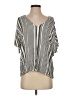Michael Stars Stripes Silver 3/4 Sleeve Blouse Size XS - photo 1