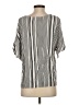 Michael Stars Stripes Silver 3/4 Sleeve Blouse Size XS - photo 2