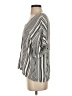 Michael Stars Stripes Silver 3/4 Sleeve Blouse Size XS - photo 5