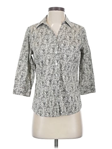 212 Collection 3/4 Sleeve Button-Down Shirt (view 1)