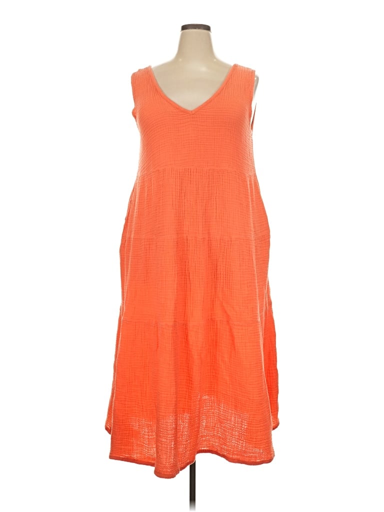 Pre-owned Natural Reflections Casual Dress In Orange