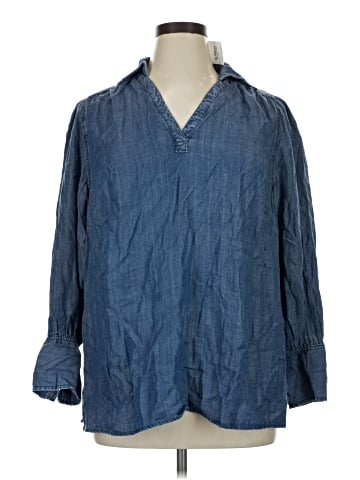 Velvet Heart 3/4 Sleeve Button-Down Shirt (view 1)