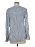 Ann Taylor 100% Rayon Stripes Blue Long Sleeve Blouse Size M - photo 2