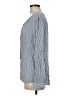 Ann Taylor 100% Rayon Stripes Blue Long Sleeve Blouse Size M - photo 5