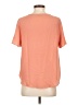Azoe 100% Polyester Orange Short Sleeve Blouse Size S - photo 2
