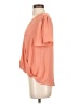 Azoe 100% Polyester Orange Short Sleeve Blouse Size S - photo 5
