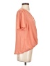 Azoe 100% Polyester Orange Short Sleeve Blouse Size S - photo 4