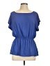 Forever 21 100% Polyester Blue Short Sleeve Blouse Size L - photo 1
