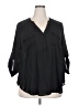 Torrid 100% Polyester Black 3/4 Sleeve Blouse Size 2X Plus (2) - photo 1