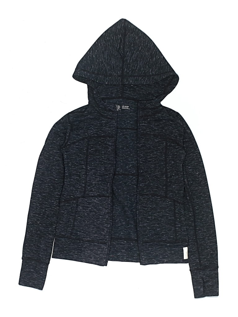 Pre-owned Zella Kids' Zip Up Hoodie In Gray