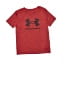 Under Armour 100% Polyester Red Short Sleeve T-Shirt Size 4 - photo 1