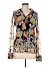 J by Joie Print Black Long Sleeve Blouse Size M - photo 1