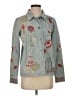 Johnny Was 100% Cotton Floral Blue Denim Jacket Size XS - photo 1
