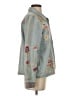 Johnny Was 100% Cotton Floral Blue Denim Jacket Size XS - photo 4