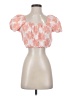 Happily Grey Orange Short Sleeve Blouse Size S - photo 1