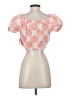 Happily Grey Orange Short Sleeve Blouse Size S - photo 2
