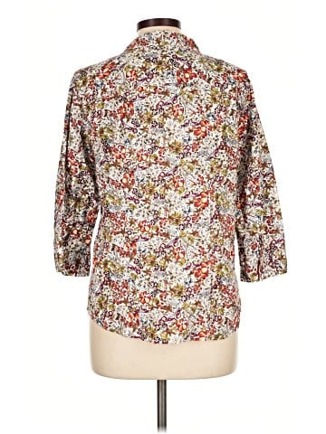 Christopher & Banks 3/4 Sleeve Button-Down Shirt (view 2)