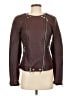 BCBGMAXAZRIA 100% Leather Solid Burgundy Jacket Size S - photo 1