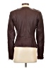 BCBGMAXAZRIA 100% Leather Solid Burgundy Jacket Size S - photo 2