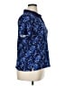 Lands' End 100% Cotton Floral Blue Short Sleeve Blouse Size XL - photo 4