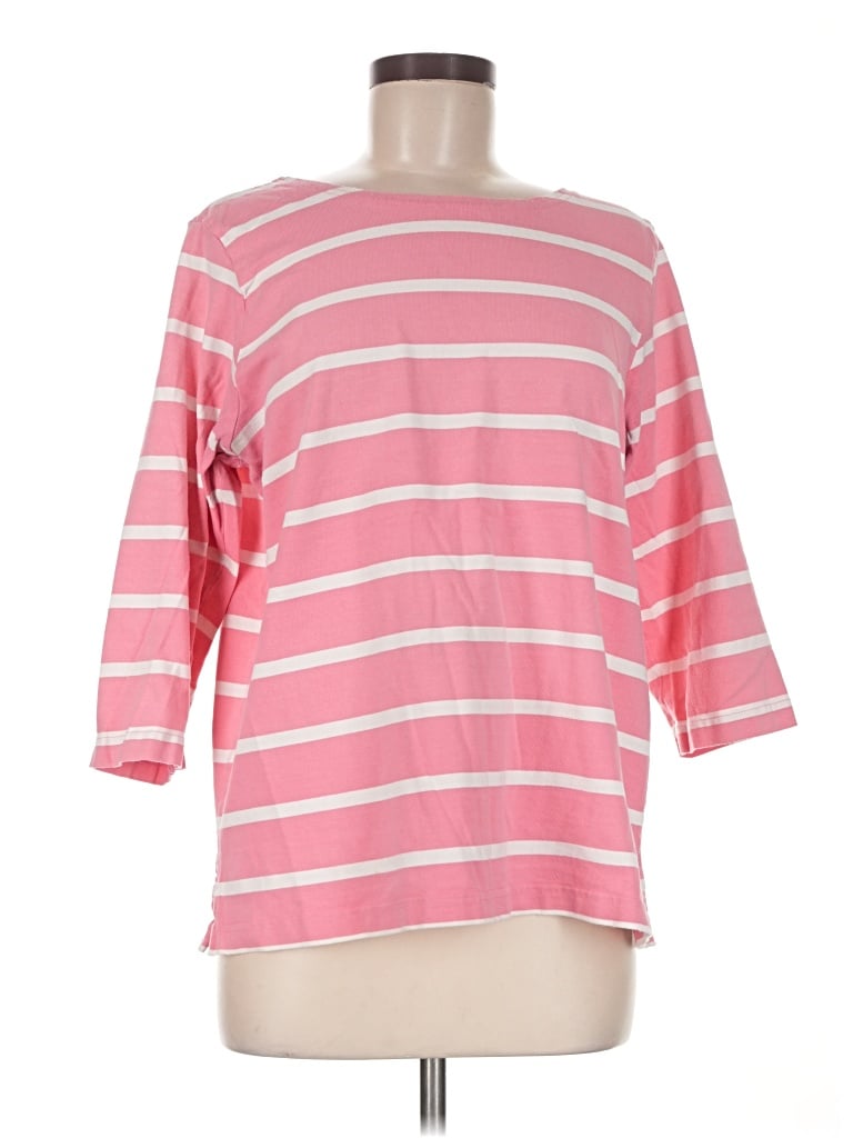 Pre-owned L.l.bean 3/4 Sleeve T-shirt In Pink