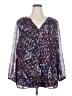 Kasper 100% Polyester Purple 3/4 Sleeve Blouse Size 3X - photo 1
