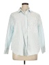 Anne Klein 100% Polyester Stripes Blue Long Sleeve Blouse Size XL - photo 1
