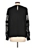 Ann Taylor LOFT 100% Polyester Black Long Sleeve Blouse Size L - photo 2
