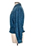 Who What Wear 100% Polyester Animal Print Blue Long Sleeve Blouse Size L - photo 5