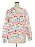 Boden 100% Cotton Print White Ivory Long Sleeve Blouse Size 16 - 18 - photo 1