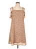 Entro 100% Polyester Tweed Tan Casual Dress Size L - photo 1
