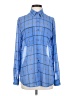 MICHAEL Michael Kors 100% Polyester Blue Long Sleeve Blouse Size S - photo 1