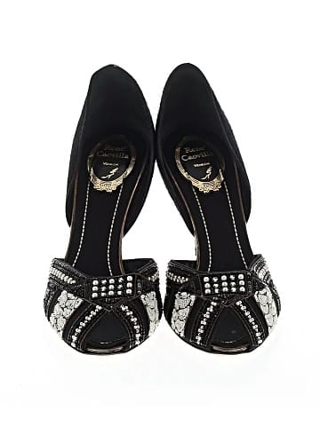Rene Caovilla Beaded Peep Toe Pumps (view 2)