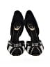 Rene Caovilla Argyle Black Beaded Peep Toe Pumps Size EU 38 - photo 2