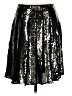 Ann Taylor 100% Polyester Metallic Black Formal Skirt Size 4 - photo 2