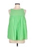J.Crew 100% Cotton Green Sleeveless Blouse Size M - photo 1