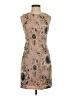 Aidan Mattox 100% Polyester Floral Tan Cocktail Dress Size 2 - photo 1