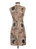 Aidan Mattox 100% Polyester Floral Tan Cocktail Dress Size 2 - photo 2