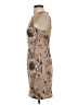 Aidan Mattox 100% Polyester Floral Tan Cocktail Dress Size 2 - photo 5