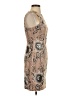Aidan Mattox 100% Polyester Floral Tan Cocktail Dress Size 2 - photo 4