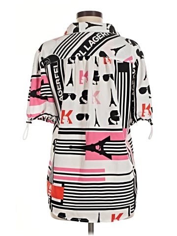 Karl Lagerfeld Paris 3/4 Sleeve Button-Down Shirt (view 2)