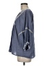 Max Studio 100% Cotton Blue 3/4 Sleeve Blouse Size M - photo 5
