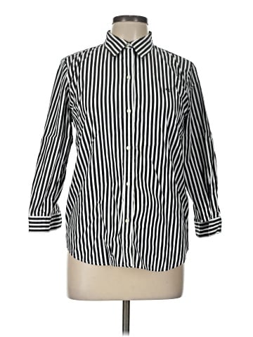 Lauren by Ralph Lauren 3/4 Sleeve Button-Down Shirt (view 1)