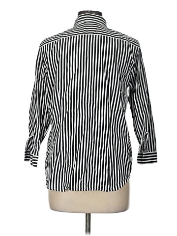 Lauren by Ralph Lauren 3/4 Sleeve Button-Down Shirt (view 2)