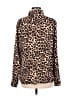 Chadwicks 100% Polyester Animal Print Brown Long Sleeve Blouse Size M - photo 2