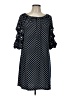 MSK Polka Dots Black Casual Dress Size L - photo 1
