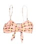 Topshop Plaid Pink Swimsuit Top Size 2 - photo 1