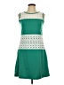 V Fish Argyle Green Casual Dress Size L - photo 1