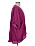 Glam 100% Polyester Purple Burgundy Short Sleeve Blouse Size L - photo 4