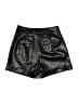 Shein 100% Polyester Metallic Black Faux Leather Shorts Size S - photo 2